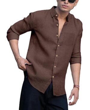 Men's Regular Fit Solid Summer Beach Shirts